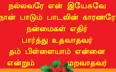 நல்லவரே என் இயேசுவே நான் பாடும்