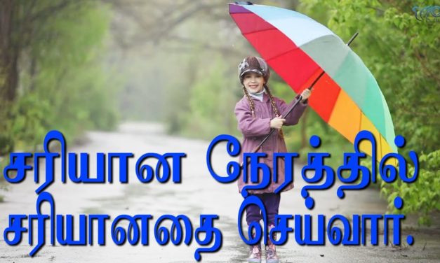 சரியான நேரத்தில் சரியானதை செய்வார்.