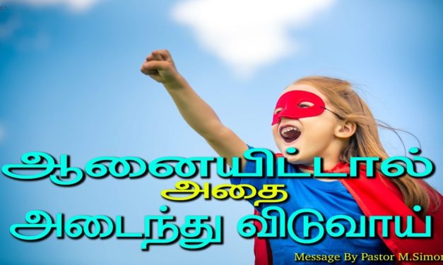 ஆனையிட்டால் அதை அடைந்து விடுவாய்