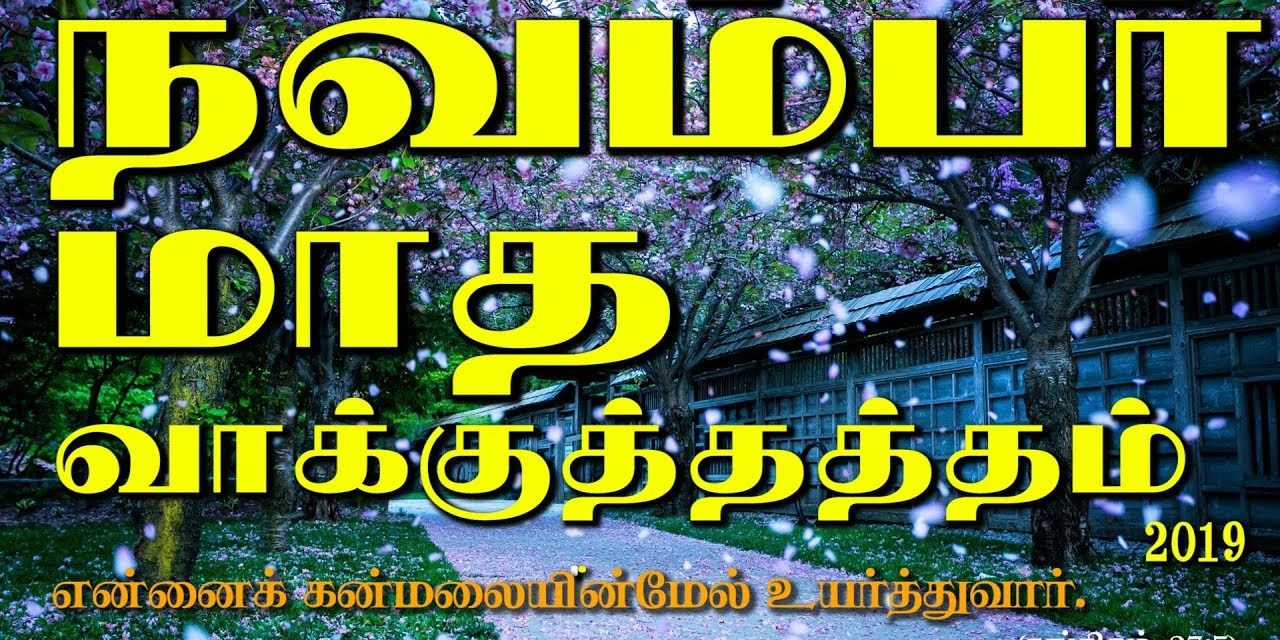 நவம்பா் மாத வாக்குத்தத்தம் – 2019