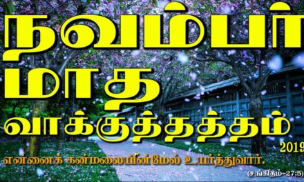 நவம்பா் மாத வாக்குத்தத்தம் – 2019