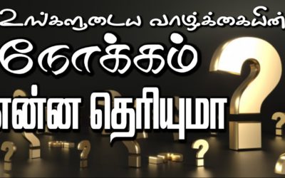 உங்களுடைய வாழ்க்கையின் நோக்கம் என்ன தெரியுமா ?
