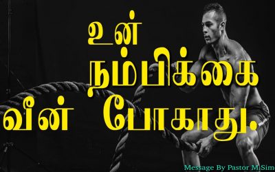 உன் நம்பிக்கை வீண் போகாது