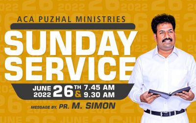 ஞாயிறு காலை ஆராதனை | Sunday Morning Service| Message By Pastor M.Simon