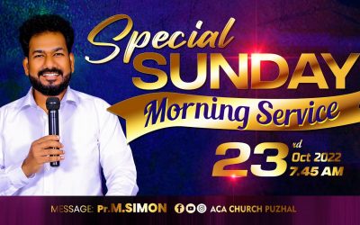 🔴LIVE | விசேஷித்த ஞாயிறு காலை ஆராதனை – 23.10.2022 | Message By Pastor M.Simon