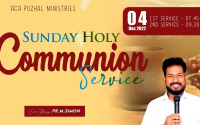 🔴LIVE | Sunday Holy Communion Service – 04.12.2022 | Message By Pastor M.Simon