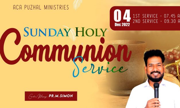 🔴LIVE | Sunday Holy Communion Service – 04.12.2022 | Message By Pastor M.Simon