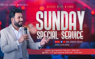 🔴LIVE | Sunday Special Service – 23.04.2023 | Message By Pastor M.Simon