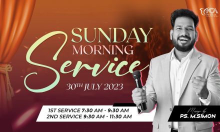 🔴LIVE | Sunday Morning Service – 1st Service – 30.07.2023 | Message By Pastor M.Simon