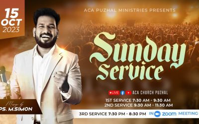 🔴LIVE | Sunday Service – 1st Service – 15.10.2023 | Message By Pastor M.Simon