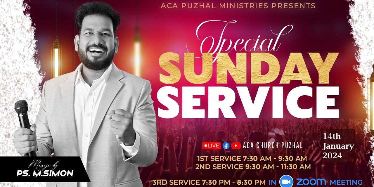 🔴LIVE | Special Sunday Service – 2nd Service – 14.01.2024 | Message By Pastor M.Simon