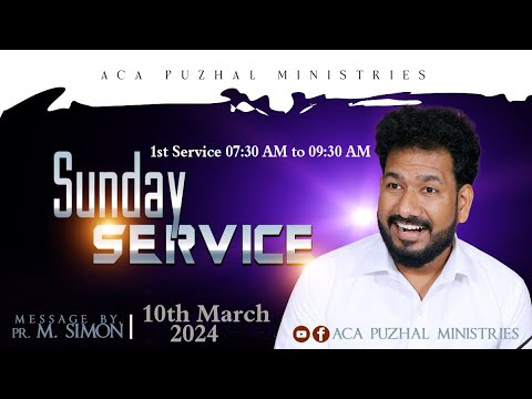 🔴LIVE | Sunday Service – 1st Service – 10.03.2024 | Message By Pastor M.Simon