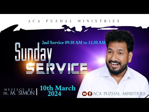 🔴LIVE | Sunday Service – 2nd Service – 10.03.2024 | Message By Pastor M.Simon