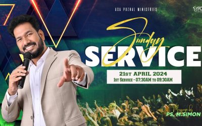 🔴LIVE | Sunday Service – 1st Service – 21.04.2024 | Message By Pastor M.Simon