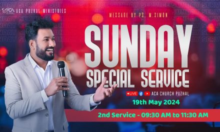 🔴LIVE | Sunday Special Service – 2nd Service – 19.05.2024 | Message By Pastor M.Simon