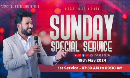 🔴LIVE | Sunday Special Service – 1st Service – 19.05.2024 | Message By Pastor M.Simon