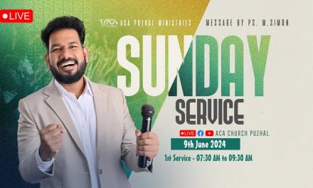 🔴LIVE | Sunday Service – 1st Service – 09.06.2024 | Message By Pastor M.Simon