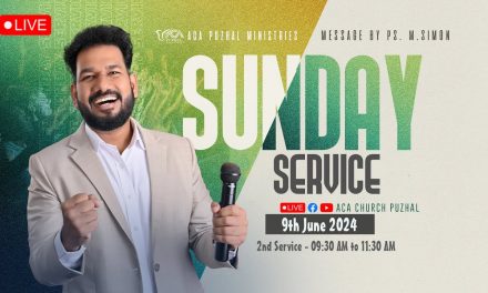 🔴LIVE | Sunday Service – 2nd Service – 09.06.2024 | Message By Pastor M.Simon