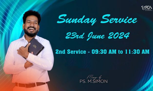 🔴LIVE | Sunday Service – 2nd Service – 23.06.2024 | Message By Pastor M.Simon