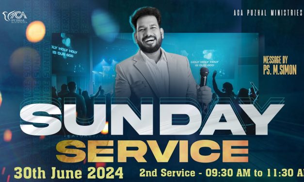 🔴LIVE | Sunday Service – 2nd Service – 30.06.2024 | Message By Pastor M.Simon